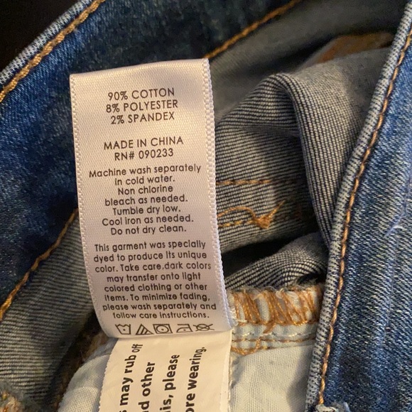 SOLD.   Pacsun Super Stretch Ankle Jeggings Patched Knees Size 25 - Picture 9 of 10